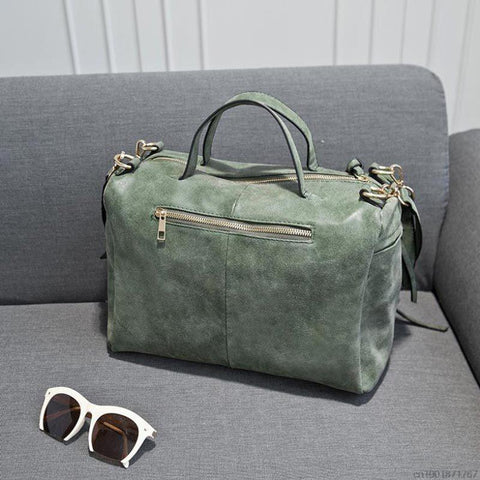 Nubuck Leather Women Handbag