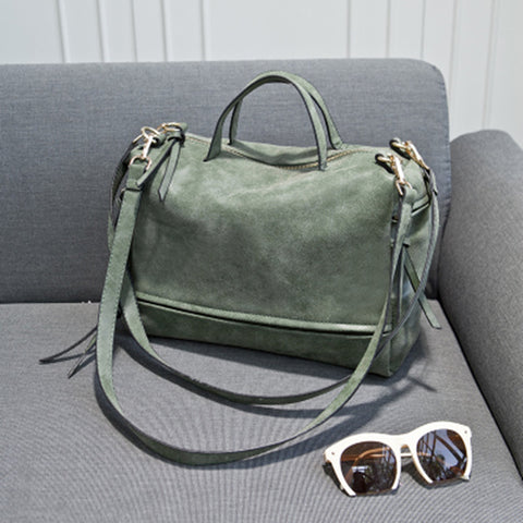 Nubuck Leather Women Handbag