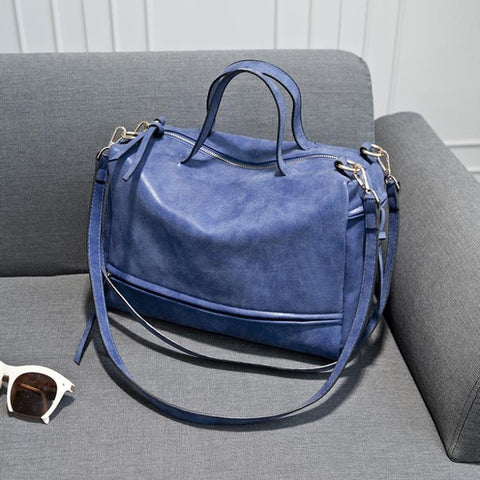 Nubuck Leather Women Handbag