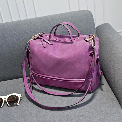 Nubuck Leather Women Handbag