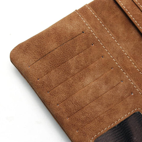 Drawstring Nubuck Leather Wallet