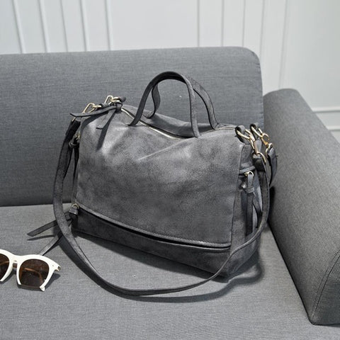 Nubuck Leather Women Handbag