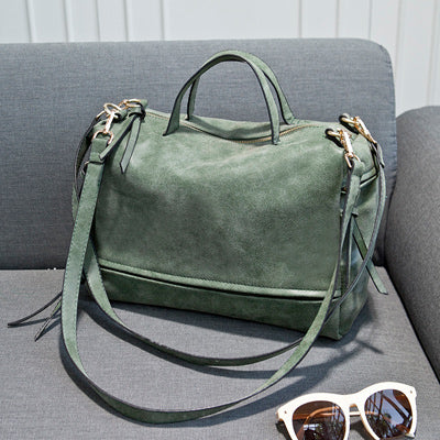 Nubuck Leather Women Handbag